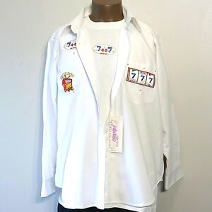 Jackpot, Slots & Rhinestones 2pc White Women's shirt by Fabrizio